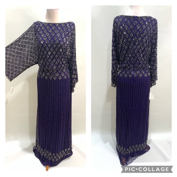 Pisarro nights blouson mother of bride gown purple - Picture 2 of 10